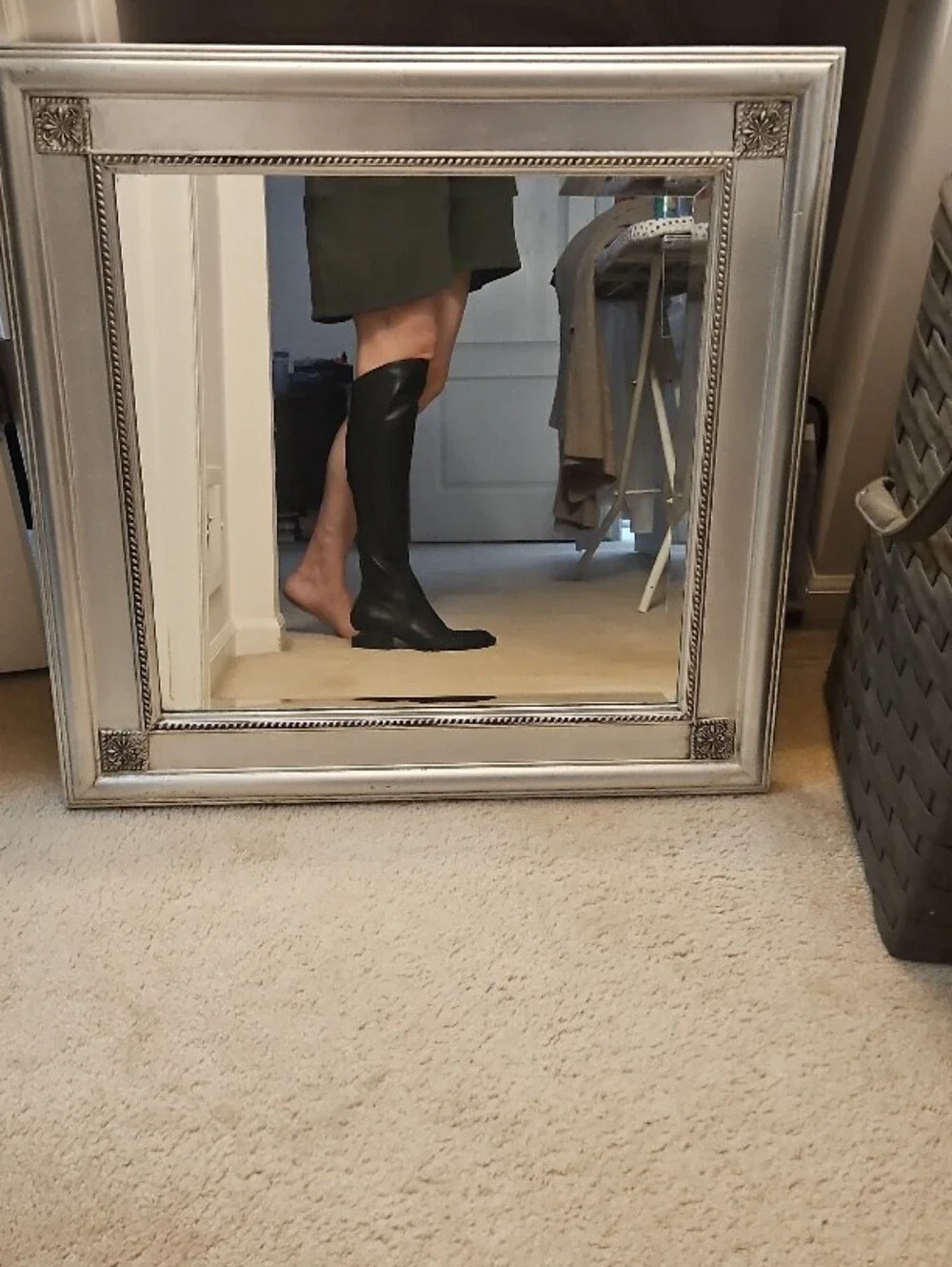 Alexander Wang Black Over-the-Knee Leather Boots Iconic Wedge Heel. Incredible!